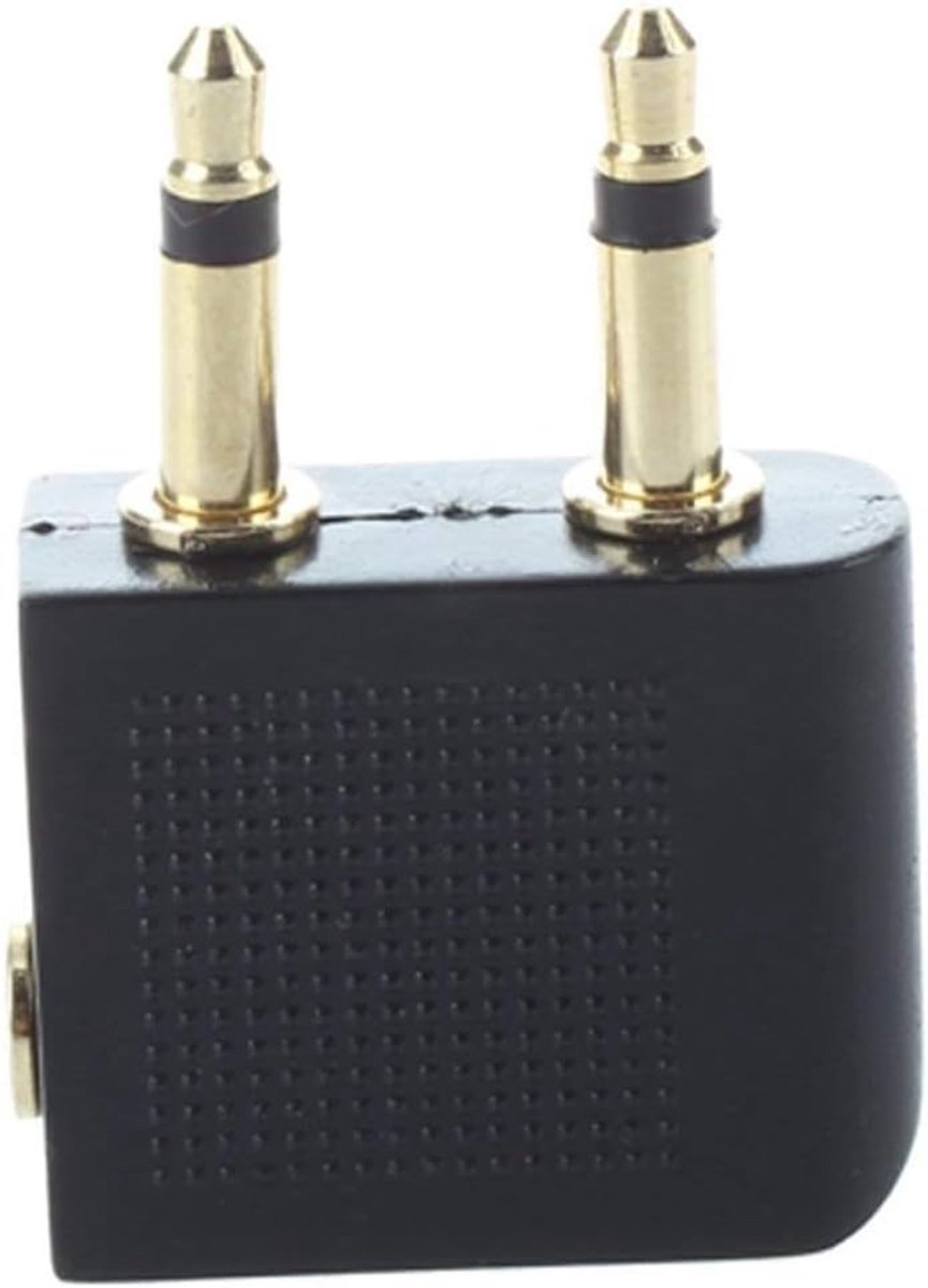 Vliegtuig Koptelefoon Adapter 3.5mm - Dubbele Jack Airline Audio Converter