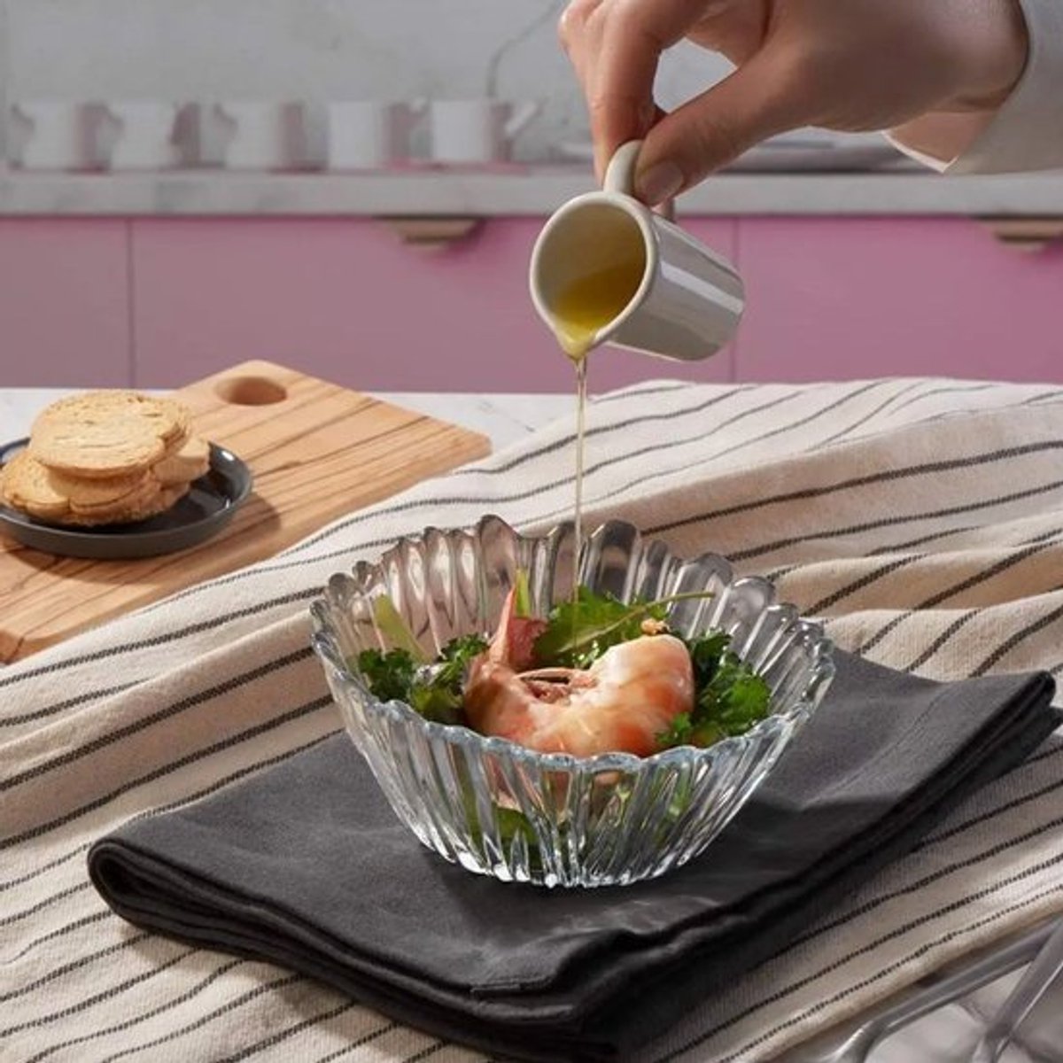 Pasabahce - ronde kommen set - Aurora - 3 stuks - 14 cm - glas - duurzaam en stijlvol