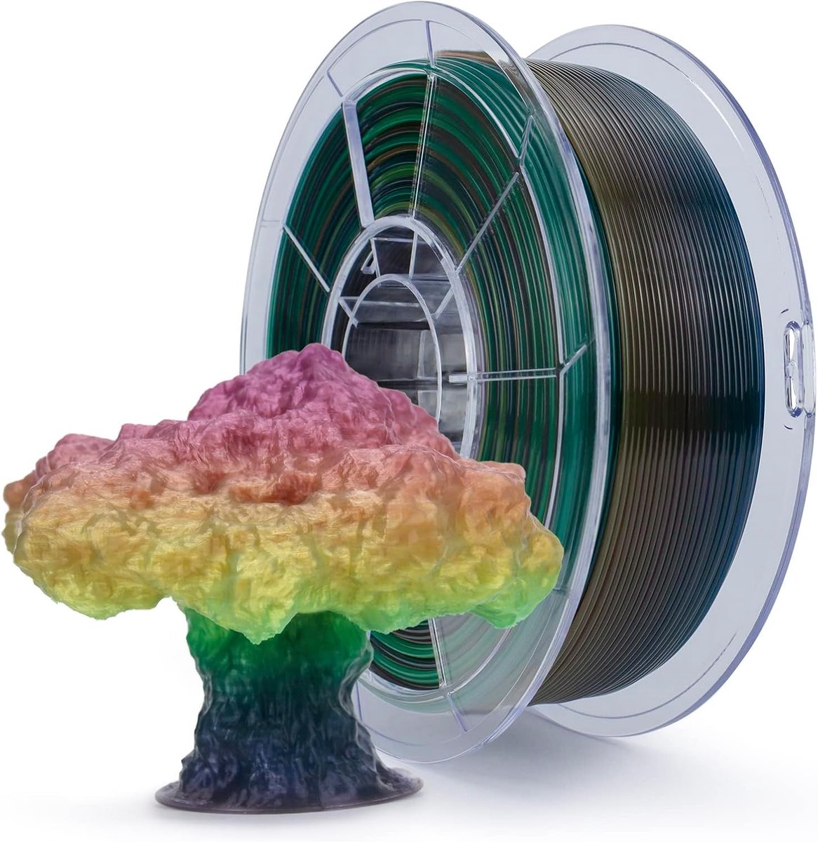 Transparant PLA 3D Printer Filament 1.75mm Regenboogkleur 1KG - Seizoensserie Lente