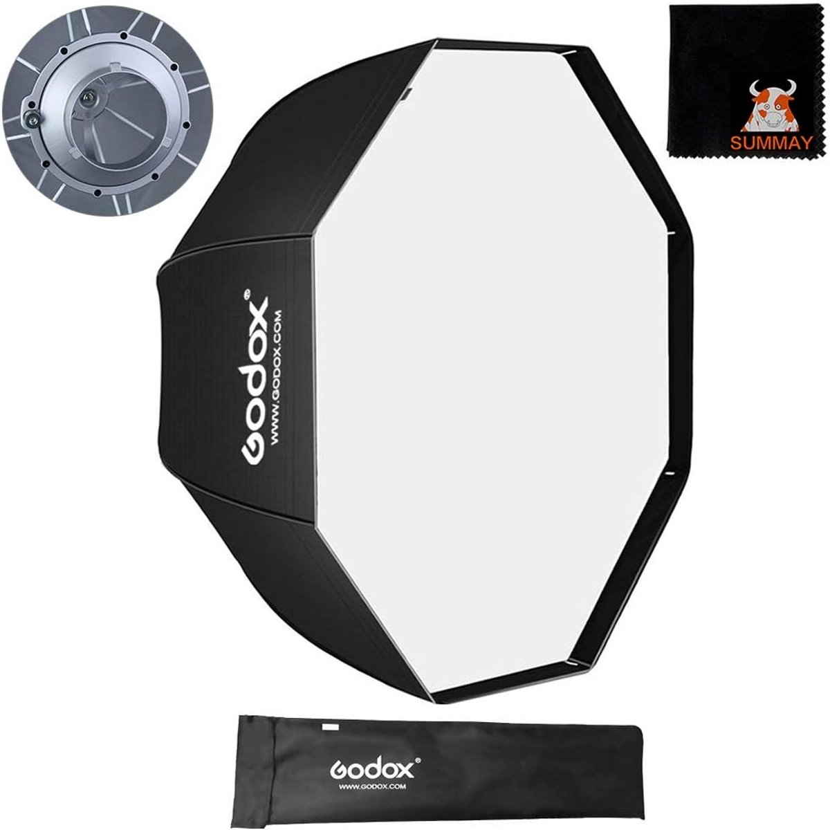 80cm Octagon Softbox met Bowens Mount voor Studioflitsers en Portretfotografie