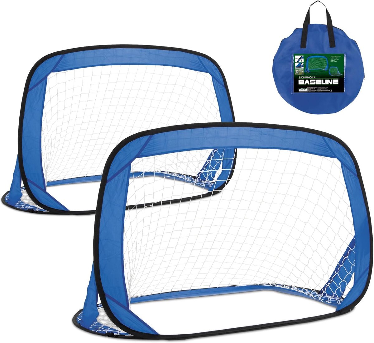 Set van 2 Opvouwbare Voetbaldoelen voor Kinderen - Inclusief Draagtas | Perfect voor Training Binnen en Buiten