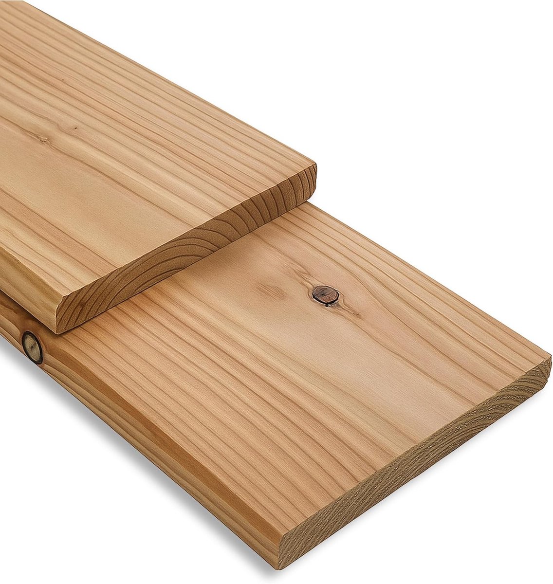 Gladde Lariks Kantplank 27x142mm - 170cm Terrasplank Constructiehout Duurzaam