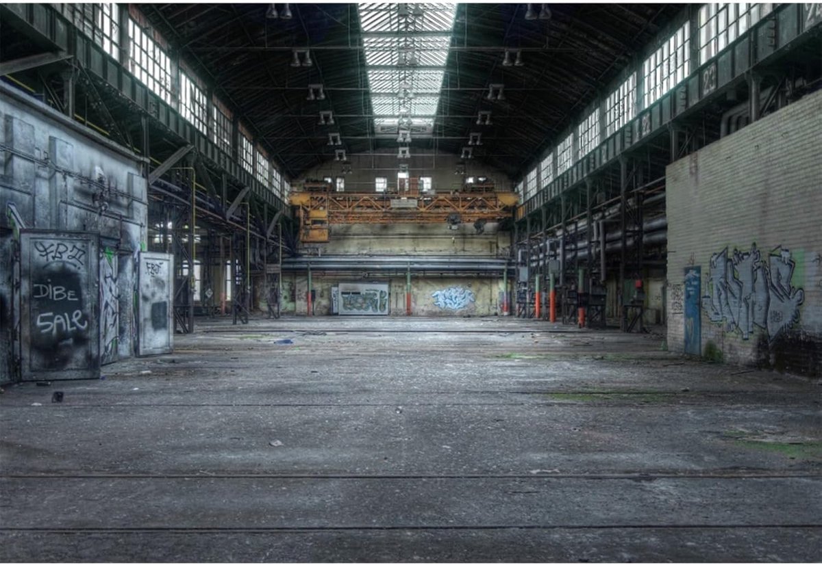 Fotografie Achtergrond Vinyl 3x2m Verlaten Fabriek Oost-Duitsland Studio Decoratie