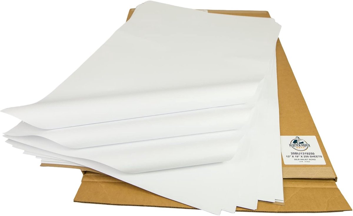 Ongecoat Inkjet Bond Printerpapier 13x19 Inch (Super B) - 250 Vellen