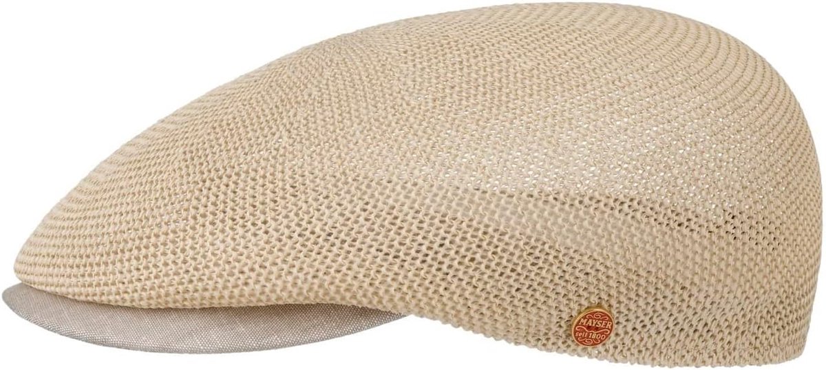 Zomerpet Platte Stijl Heren Dames Katoenmix Linnen Klep