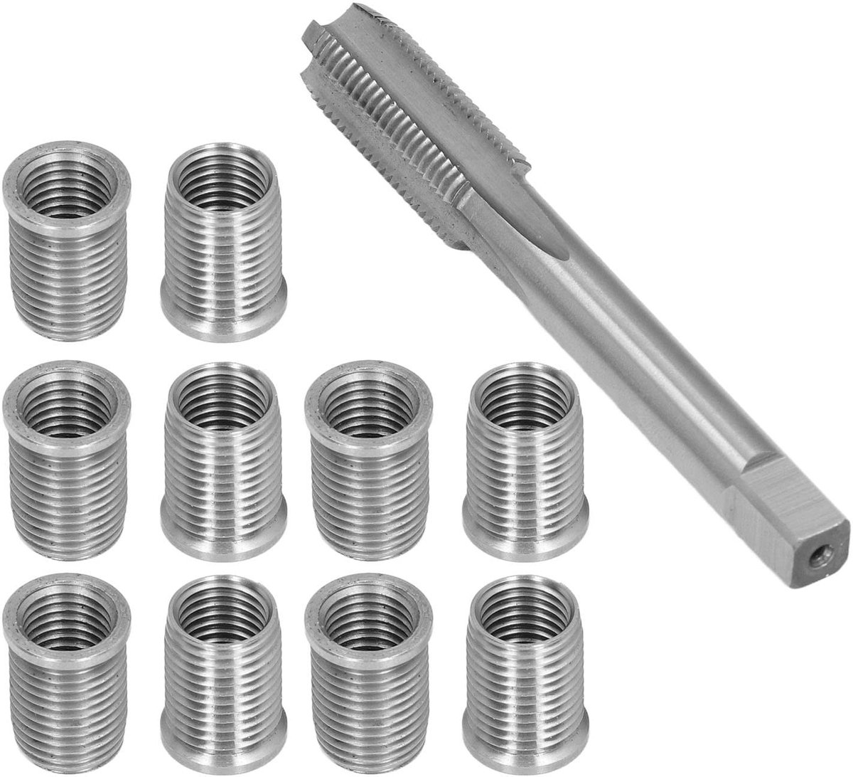 Allecto - bougie - pluggereedschap - reparatiekit voor draadherstel - M10x1.25 - onderhoudsmotorgeneratorgebruik - geschikt voor auto - M12x1.25