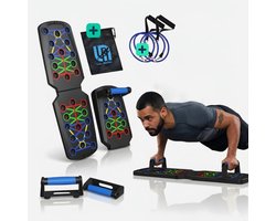 Lux Motion Smart Push Up Bord met Digitaal Scherm Timer Opvouwbare Opdruksteunen - Complete Thuis Workout voor Borst, Triceps, Rug & Schouders