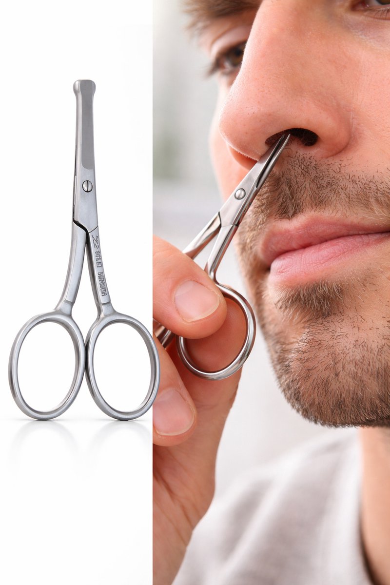 Belux Surgical Instruments – Neusschaar Set 2-delig – Afgeronde Punt & Oorschaar – 9 cm – RVS – Voor Neus-, Oor- en Snorhaar – Veilig & Precisie