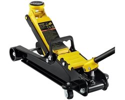 CYRO - Autokrik Hydraulisch - Hydraulische Krik - Garagekrik - Autokrik - 2,5 Ton Belastbaar - Laag Profiel - Enkele Zuiger - Geel