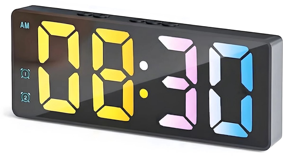 Lumivéra® - Digitale Wekker - Digitale Klok - Wekkers voor Kinderen & Volwassenen - Reiswekker - Slaapkamer - Led Wekkers Digitaal - Alarmklok - Zwart Kleurvariant