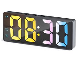 Lumivéra® - Digitale Wekker - Digitale Klok - Wekkers voor Kinderen & Volwassenen - Reiswekker - Slaapkamer - Led Wekkers Digitaal - Alarmklok - Zwart Kleurvariant