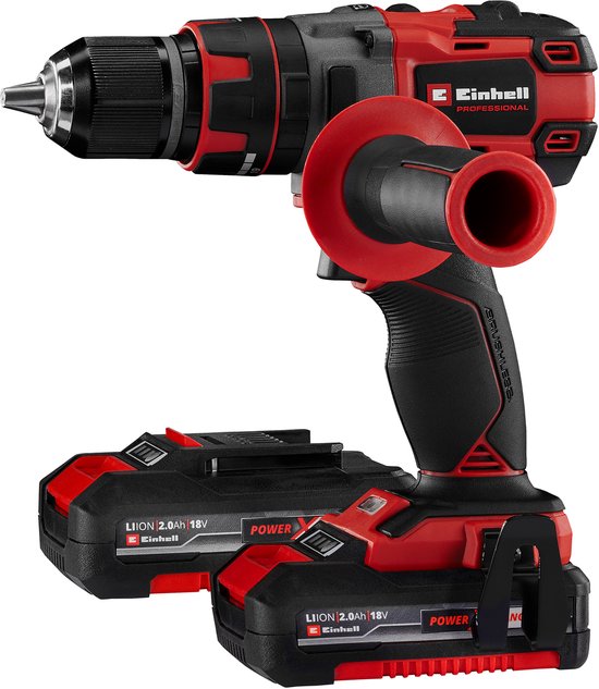 Einhell Accu Klopboor-/ Schroefmachine TE-CD 18 Li-i BL Kit - Power X-Change - 18 V/Li-ion - Met impactfunctie - 2 snelheden - 60 Nm - Incl. 2x 2,0 Ah accu en lader