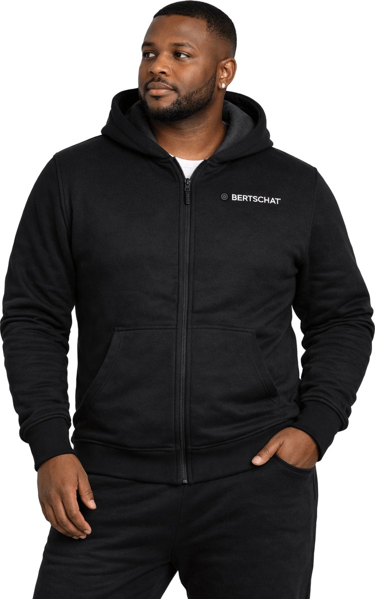 Verwarmd Vest - Heren | Verwarmde Hoodie | Vijf Verwarmingszones | Zwart | Incl. Powerbank | XXXL