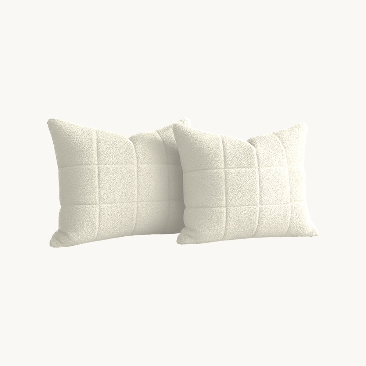 Y-NOT Kussenslopen Set - Vol & Gevoerd Teddy Pearl White - 60x70 cm - 2-pack - Zachte Kussenhoezen voor Comfortabele Nachtrust