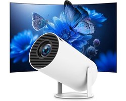 Draagbare miniprojector met 4K ondersteuning, Android systeem en automatische beeldcorrectie