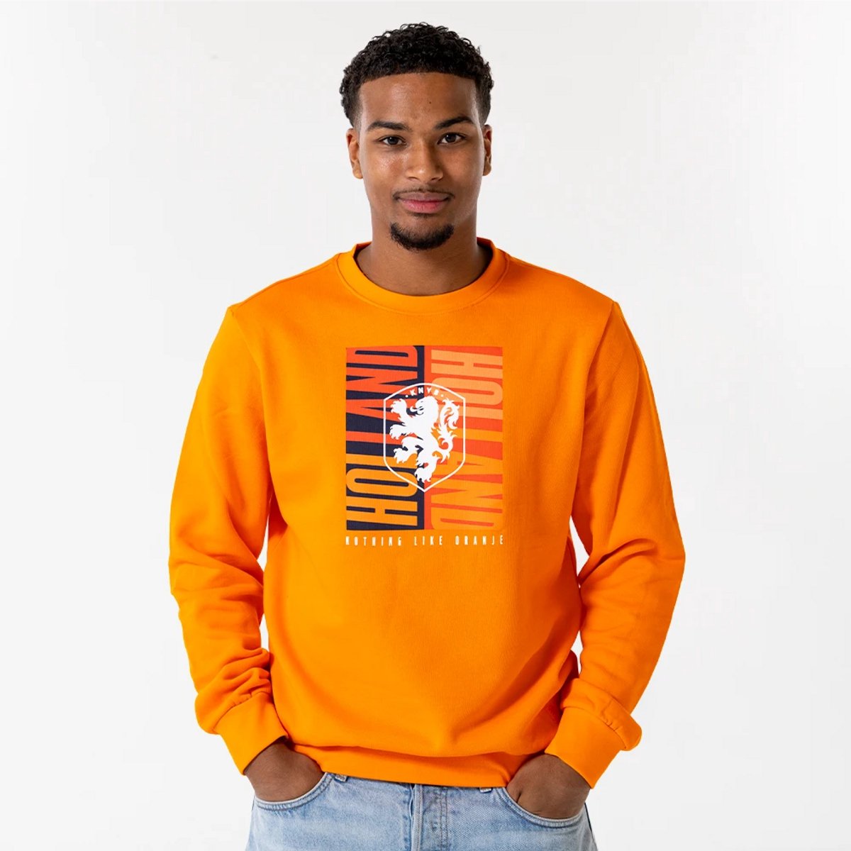 Nederlands Elftal Sweater Heren - Maat M - Oranje - KNVB - Trui - Voetbal - Fankleding - Volwassenen - Officiële Merchandise