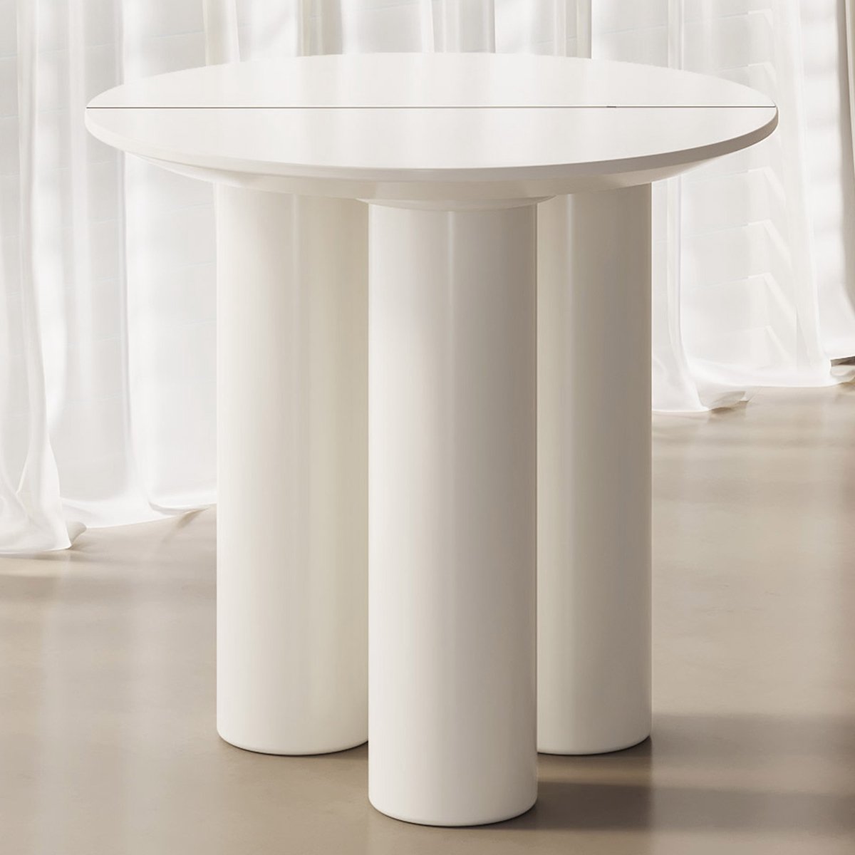Guyii Modern Ronde Tafel Ø76 cm – Eettafel & Koffietafel – 75,5 cm Hoog – Modern Compact Design – Voor 1-3 Personen