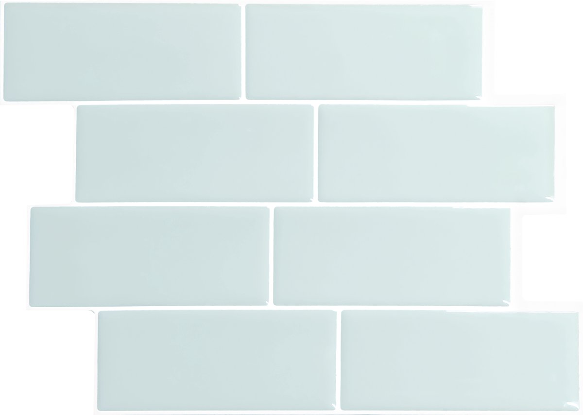 Smart Tiles Zelfklevende keuken achterwand voor keuken en badkamer Metro Grijs/Groen 4 29,34x21,28 cm