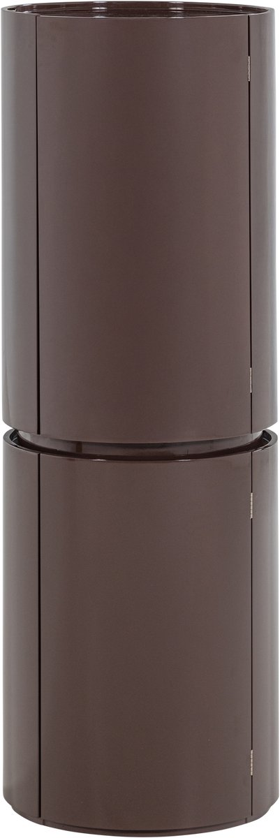 WOOOD Sera Ronde Kast 135xØ45 cm - Hout - Hoogglans Donkerbruin