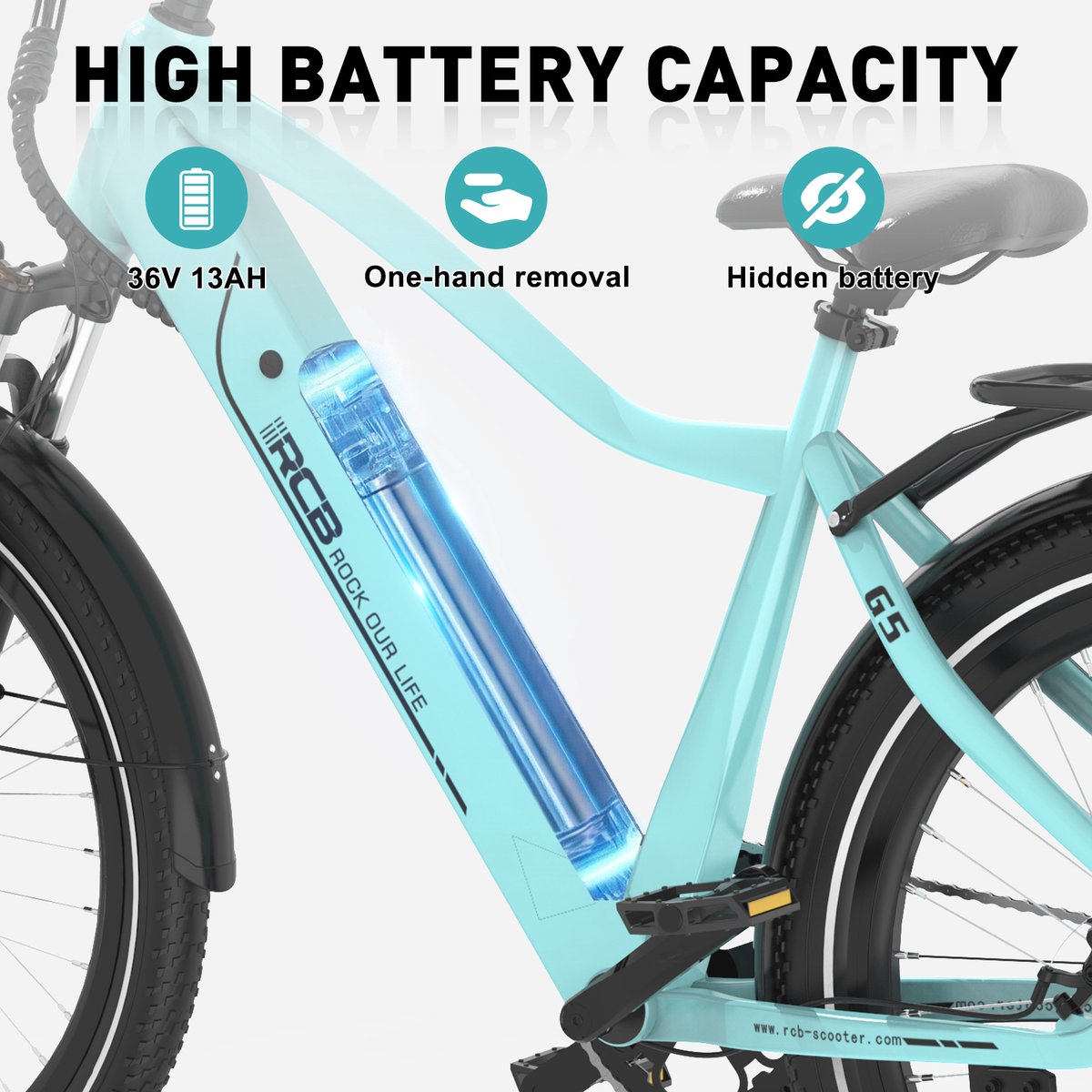 RCB G5 Elektrische Fiets - Lichtgewicht Aluminium Frame - Actieradius 80km thumbnail 2