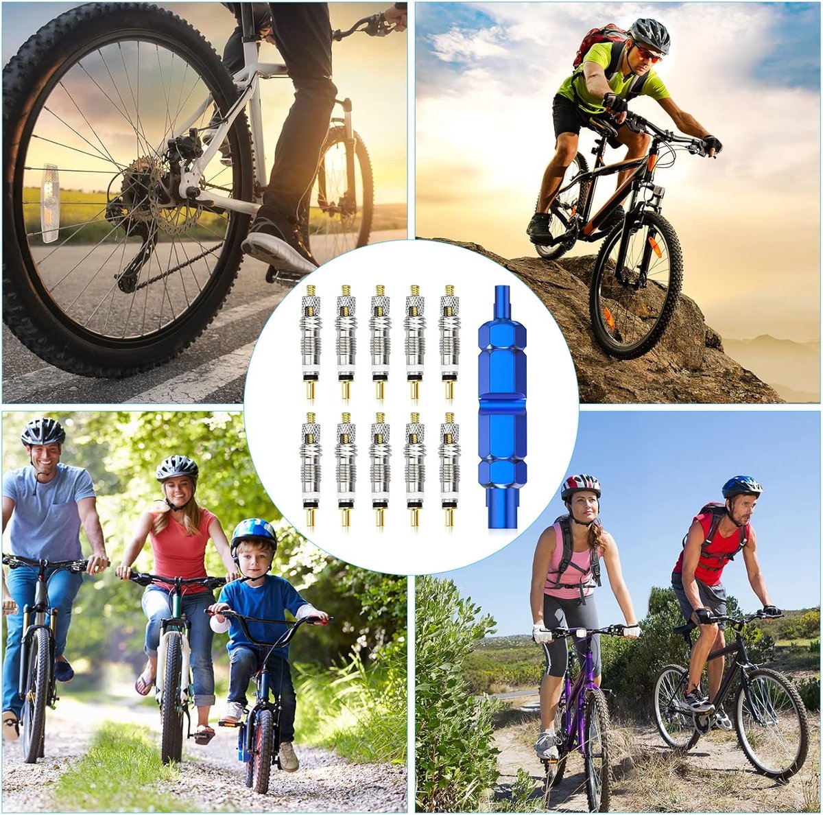 11 Stuks - Presta-ventielkernen - Moersleutel Gereedschap -Zinklegering - Ventielkernverwijderaar - Bandenventiel Reparatie - reparatiegereedschap - Fiets Presta-ventielkernen verwijderingsset - Presta-ventielkern vervangingsset - Bandenreparatie thumbnail 2