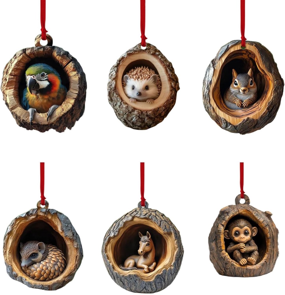 Kerstboomhangers Dieren - Kerstversiering Hangers - Feestelijke Decoratie - Dubbelzijdig Patroon
