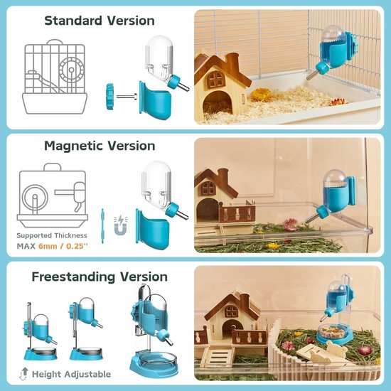 Verwarmde waterfles voor konijnen - thermostatisch | duurzame waterfles