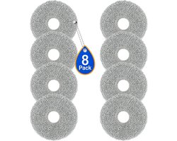 8 Stuks Dweilpads geschikt voor Dreame L10s Pro Ultra, L10s Pro Ultra Heat, L10s Ultra Gen 2 met fijne haren - Stofzuiger onderdeel