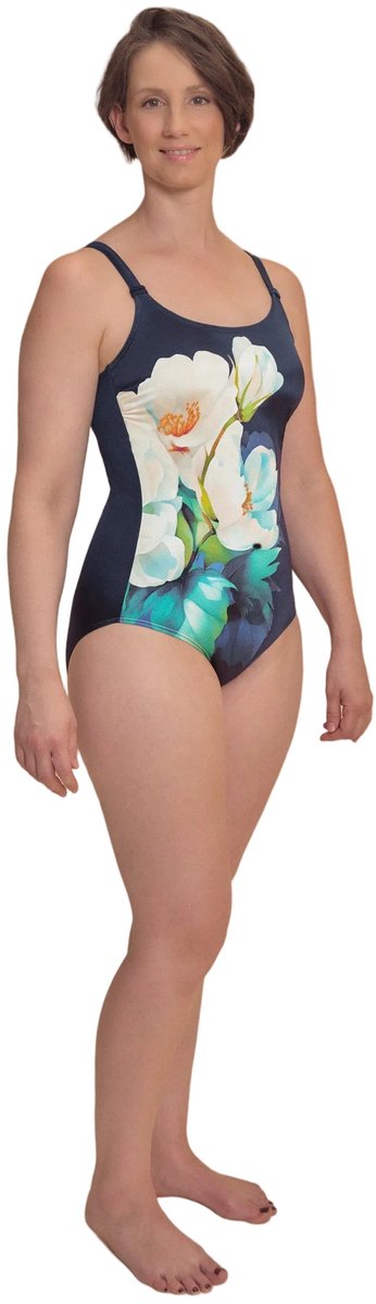 Amoena prothesebadpak Lazio Magnolia - Donkerblauw - Maat 38 - Cup C