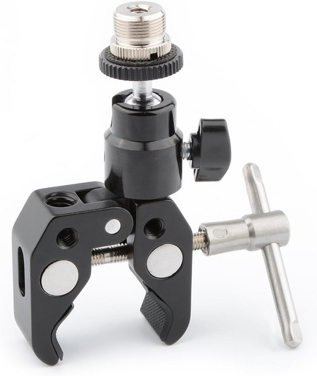Superklem met Flexibele Kogelkop voor Microfoon en Camera Accessoires