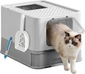 Feandrea - Kattenbak - Met Deksel - Uittrekbare Lade - Lekvrij en Minder Sporen