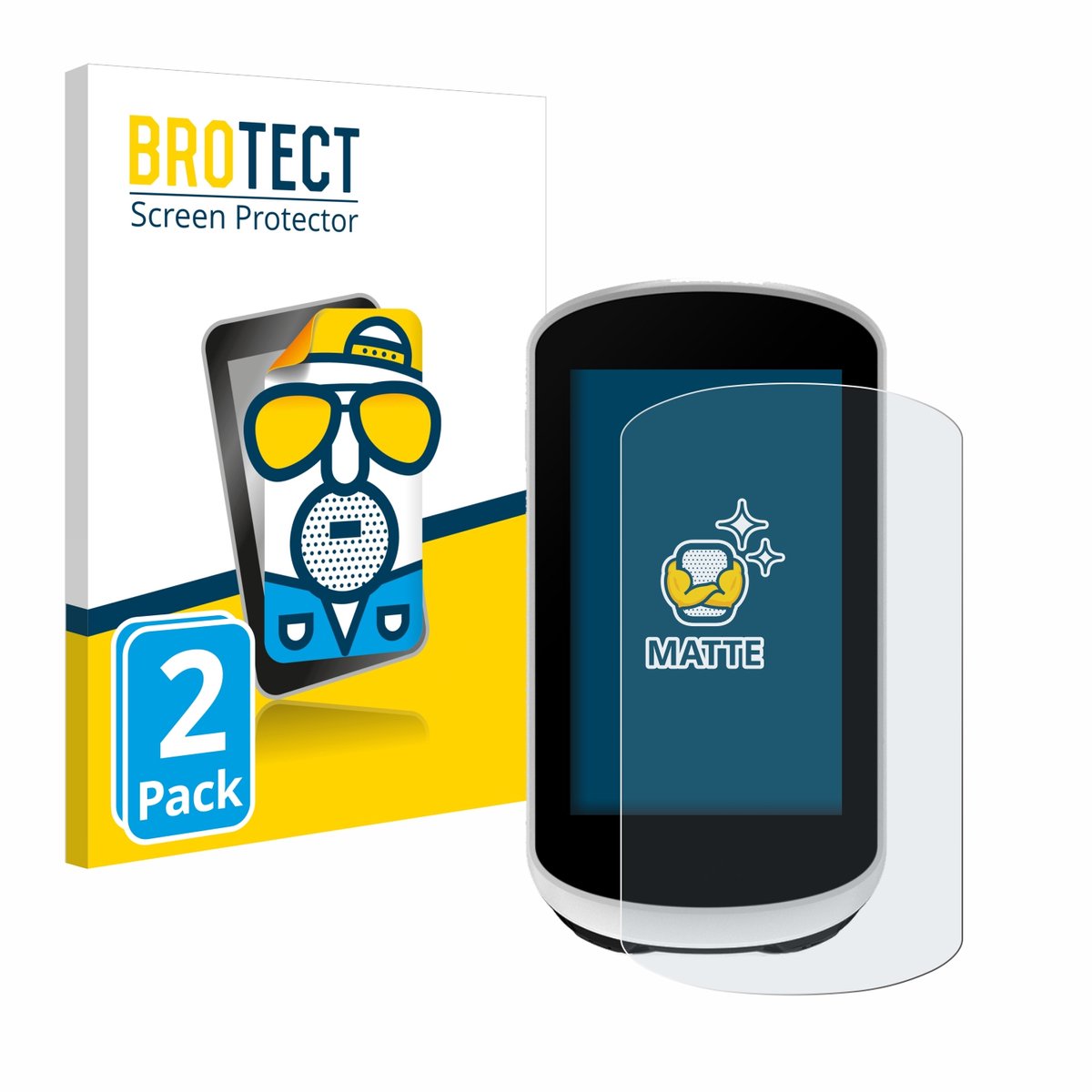 BROTECT - Screenprotector voor Garmin Edge Explore 2 - Folie Beschermfolie matte 2 Stuks