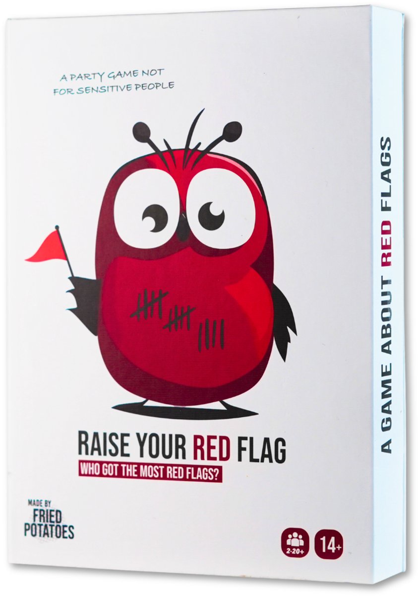 Fried Potatoes Raise your red flag original | partyspel | kaartspel voor vrienden en groepen | engelse versie | 2-20+ spelers