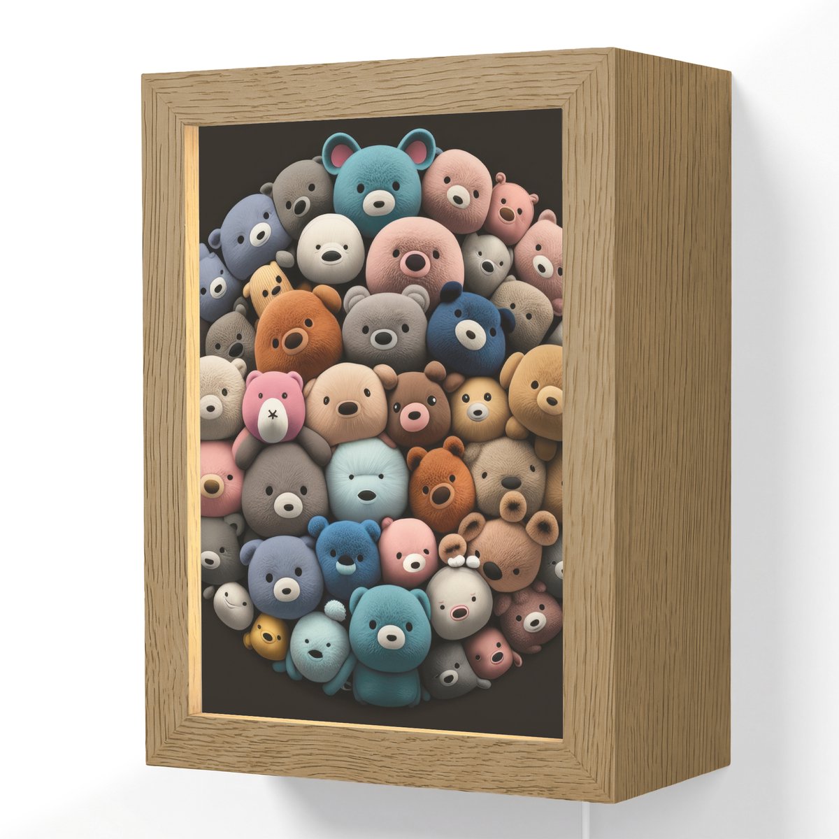 Wandlamp 15x20 cm - Oplaadbaar - Teddybeer - Knuffel - Dieren - Meisjes - Jongens - Wandla