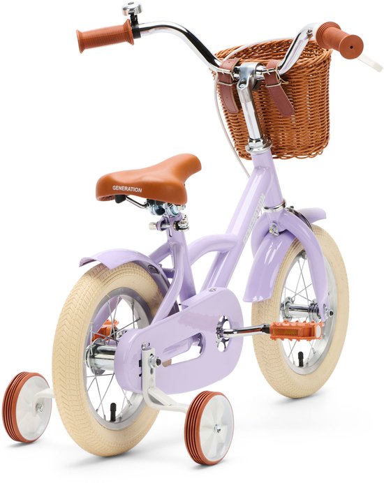Generation Classic 12 inch Lila - Kinderfiets met Mandje van Generation — afbeelding 3