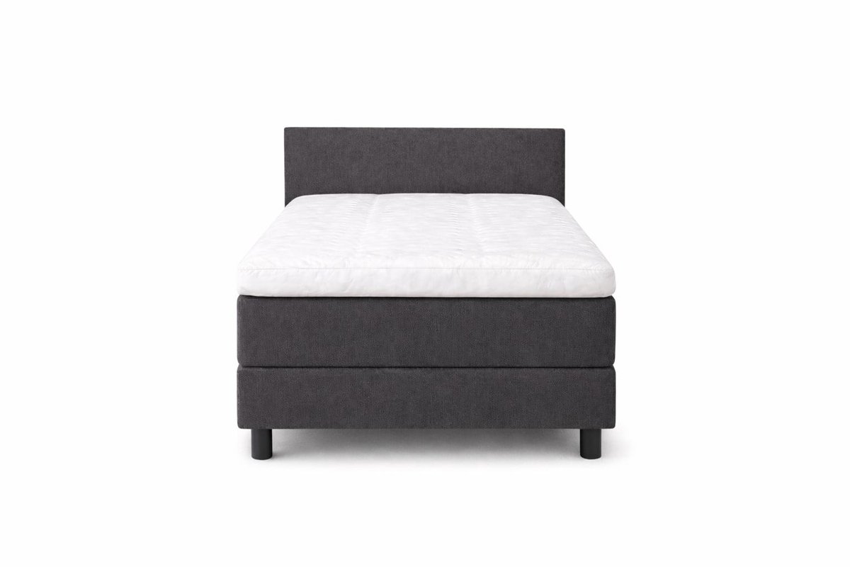 Boxspring Ayla Royal - 70x220 Compleet - Antraciet Glad - Ayla Matrassen - 1 persoons