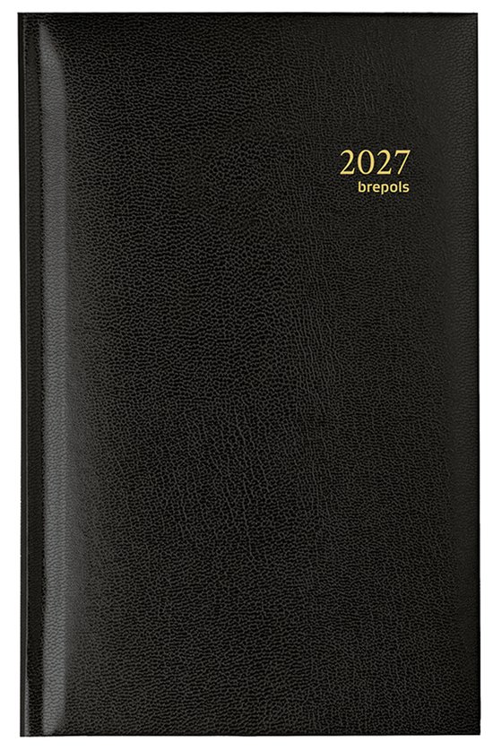 Brepols agenda 2027 - INTERPLAN [0.736] - LIMA - Zak agenda - 1 week op 2 pagina's - Weekoverzicht - Zwart - 9 x 16 cm
