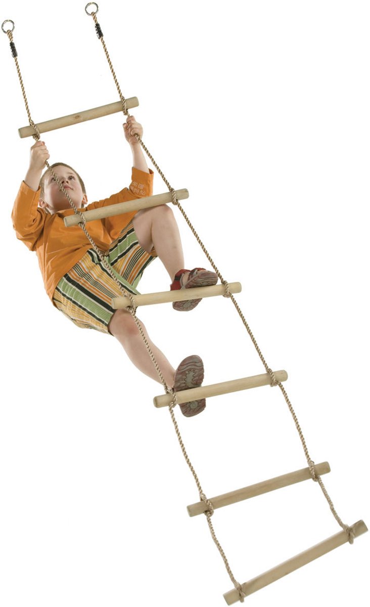 Houten touwladder