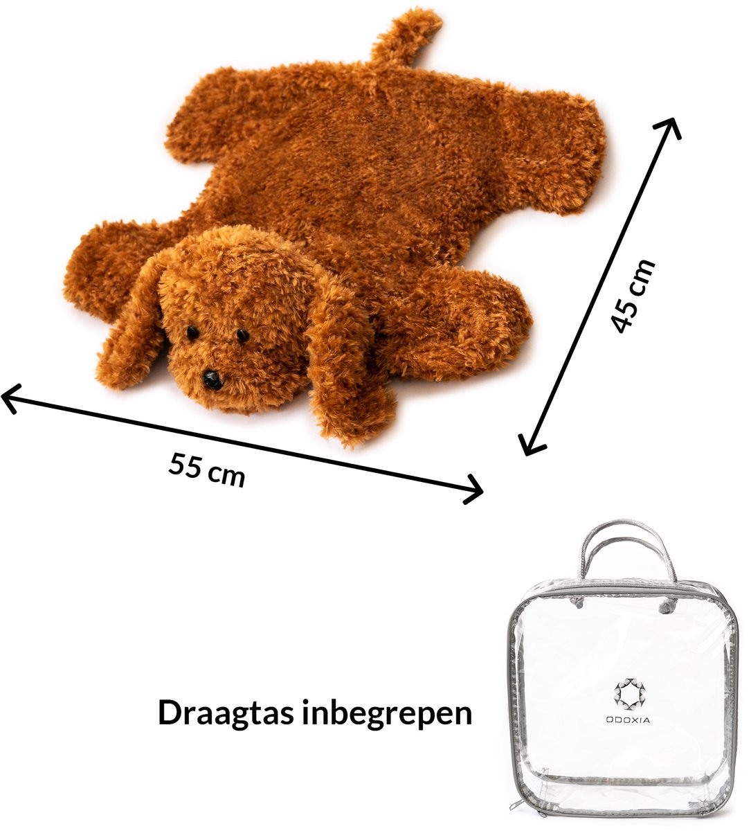 Verzwaringsknuffel Hond 2,3 KG - Verzwaarde Schootknuffel - Verzwaringsknuffel Volwassenen Voor Op Schoot - Verzwarings Knuffel - Antistress Knuffel - Weighted Plush Kind Therapeutisch Speelgoed, Machinewasbaar - Stressverlichting en Focus — afbeelding 5
