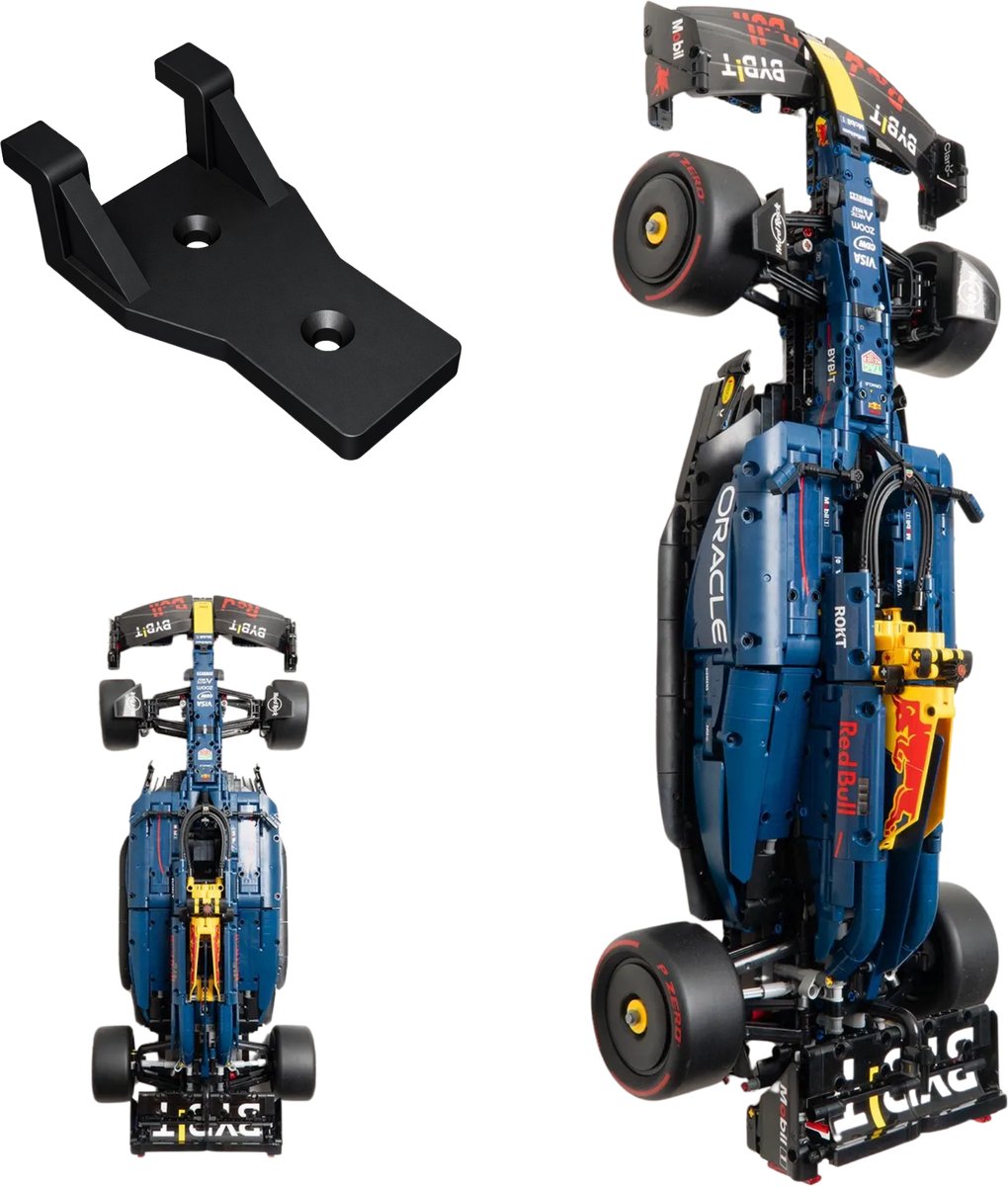 Wandhouder geschikt voor LEGO Technic 42206 Red Bull Racing F1 Auto – Wall Mount - inclusief bevestigingsmateriaal