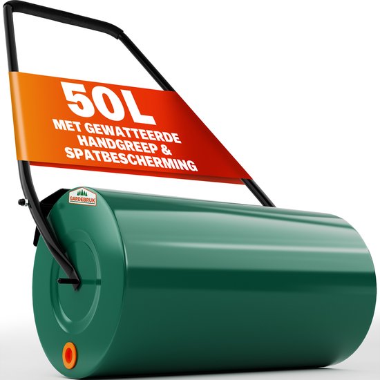 Gardebruk Tuinwals 60cm - 50L Vulvolume Staaltrommel - Groen