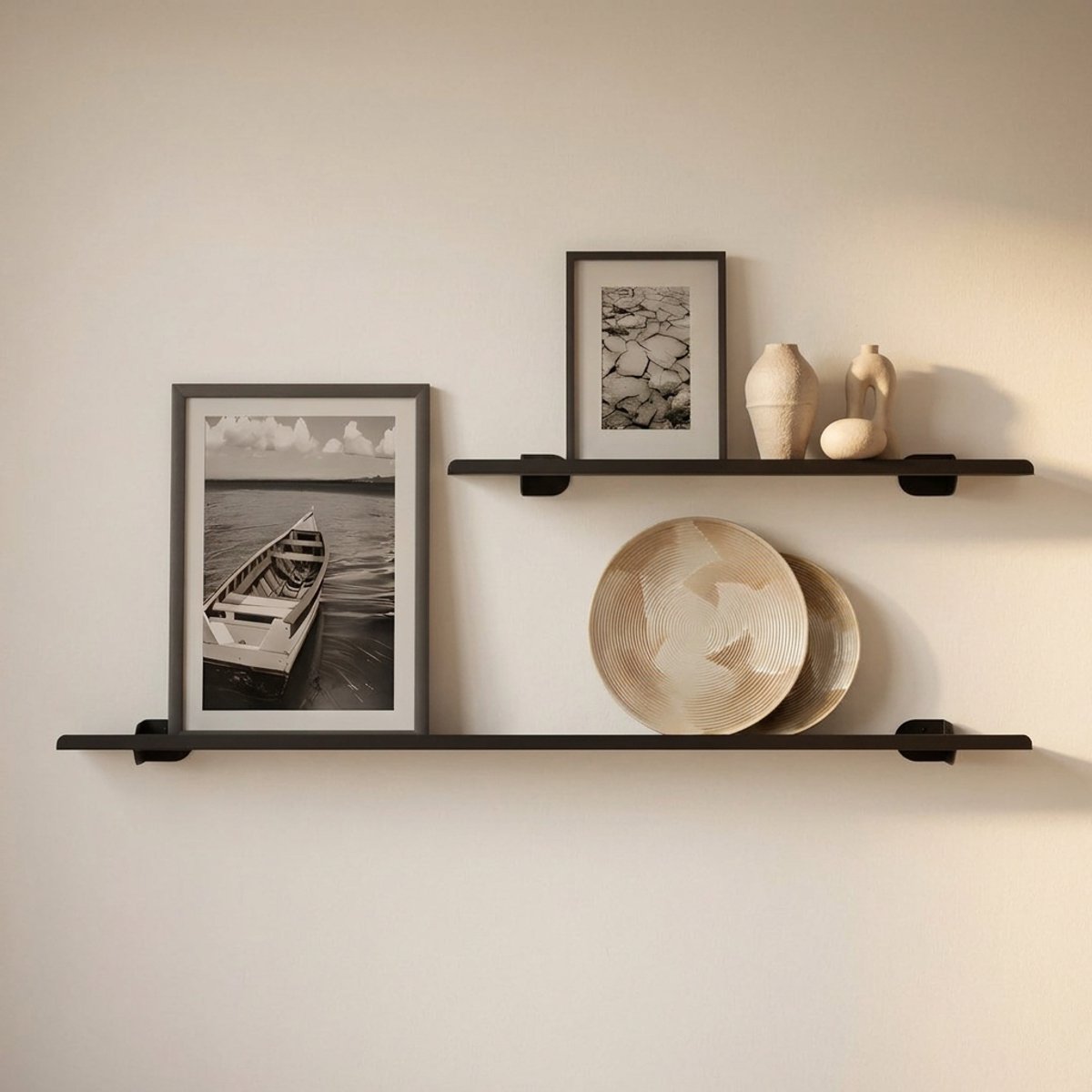 Indusigns fotoplank staal - Zwart - 100x7 cm - Industrieel & modern design