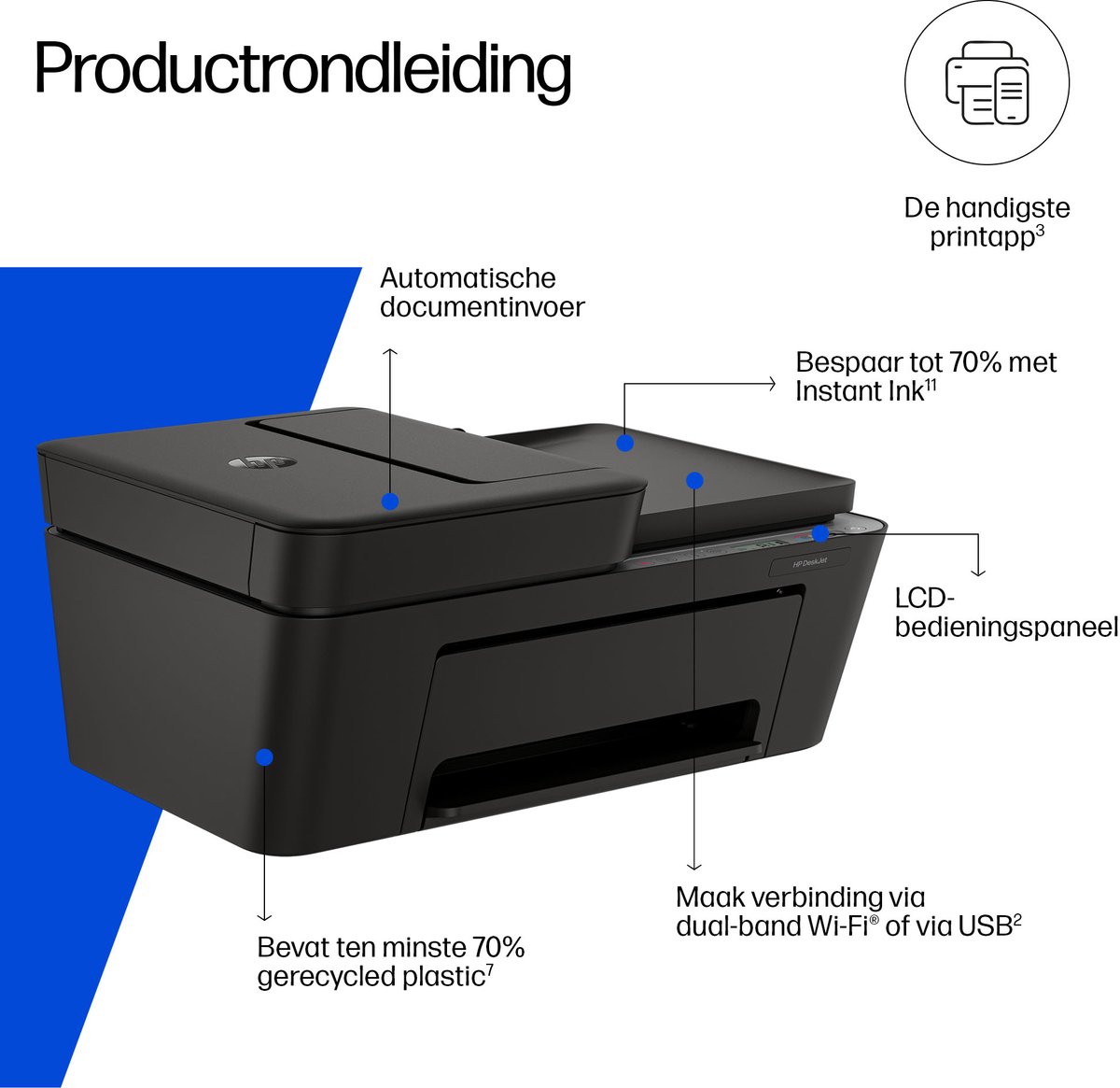 HP DeskJet 4320 Draadloos All-in-One Kleur Printer - Geschikt voor Instant Ink — afbeelding 5