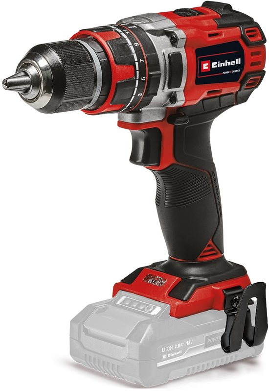 Einhell Accu Klopboor-/ Schroefmachine TP-CD 18/50 Li-i BL Solo - Power X-Change - 18 V/Li-Ion - Met impactfunctie - 2 snelheden - 50 Nm - Koolborstelloze motor - Excl. accu en lader
