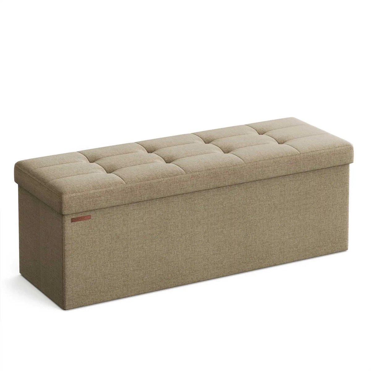 NordHaus Opbergbank 110 cm - Poef met Deksel & Voetenbank - Opvouwbaar Design - 131L Opbergruimte - 300 kg Draagvermogen