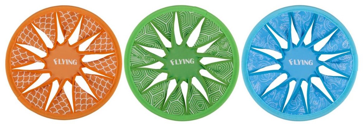 Eddy Toys frisbee - neopreen werpschijf - ø30 cm - 80 gram - vanaf 3 jaar - geschikt voor buiten- en waterspeelgoed - ook leuk voor in het zwembad of op het strand - blauw, groen of oranje afbeelding