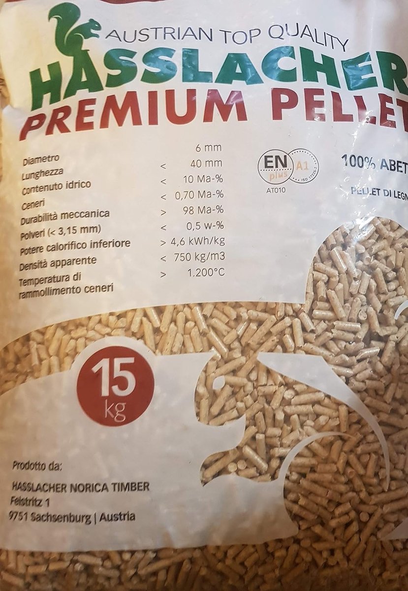 Hout Pellets - Sparrenhout Briketten - Kachel Verwarming - Laag Asgehalte - 15 kg - Rood