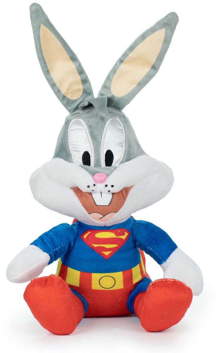 Bugs Bunny Superman Knuffel - Looney Tunes Knuffel - 100th Anniversary Editie - 27 CM