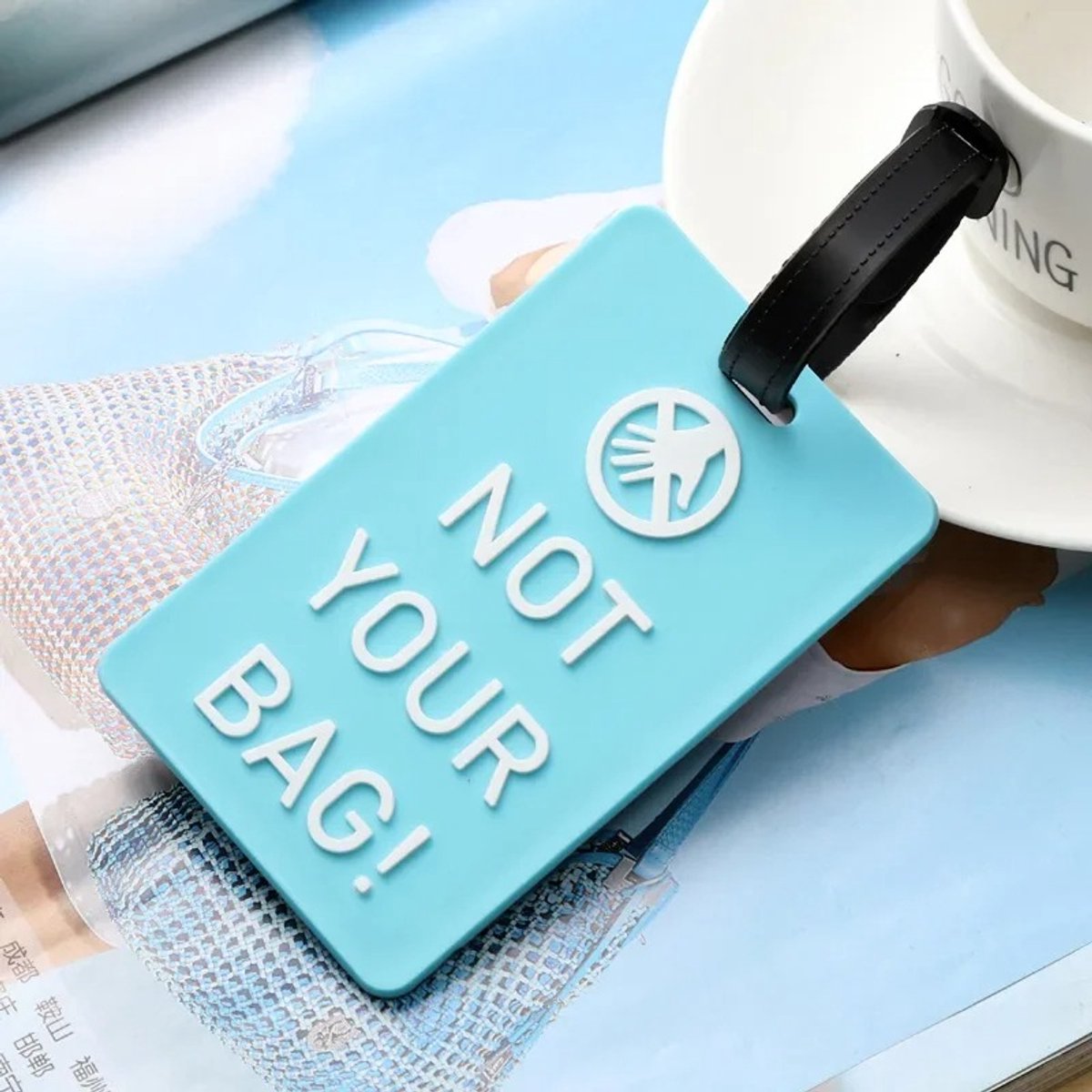 WiseGoods Luxe Koffer Label - Bagagelabel - Koffer ID Tags & Adreshouder Reizen - Reis Accessoires - Bagage Label Koffers - Blauw