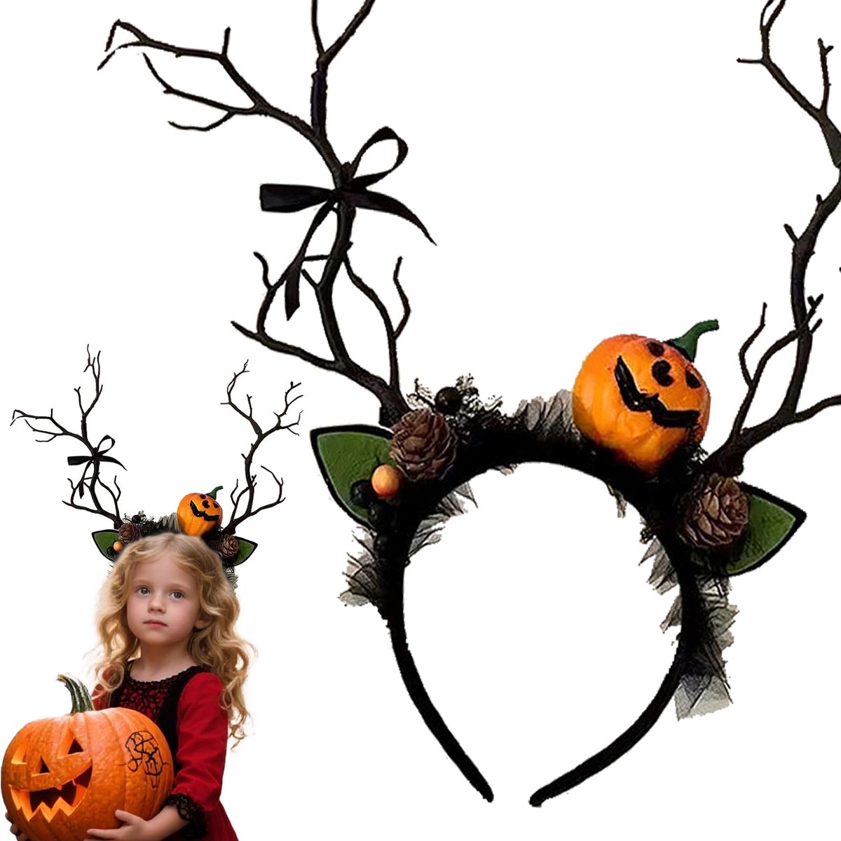 Halloween Haaraccessoires - Pompoen Hoofdband - Duurzaam en Comfortabel